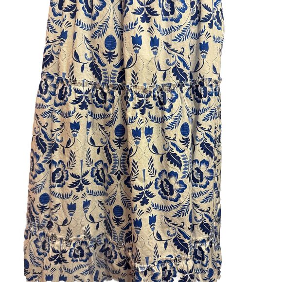 Sugarlips Dress Medium Cottagecore Smocked Tiered Maxi Coastal Vacation Cruise - Picture 5 of 10